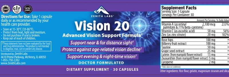 vision20 label